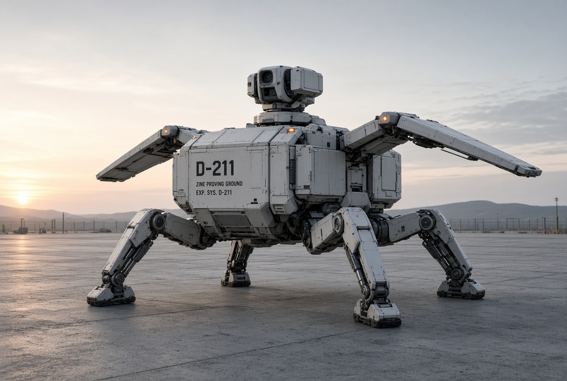 D-211 prototype undergoing proving-ground validation