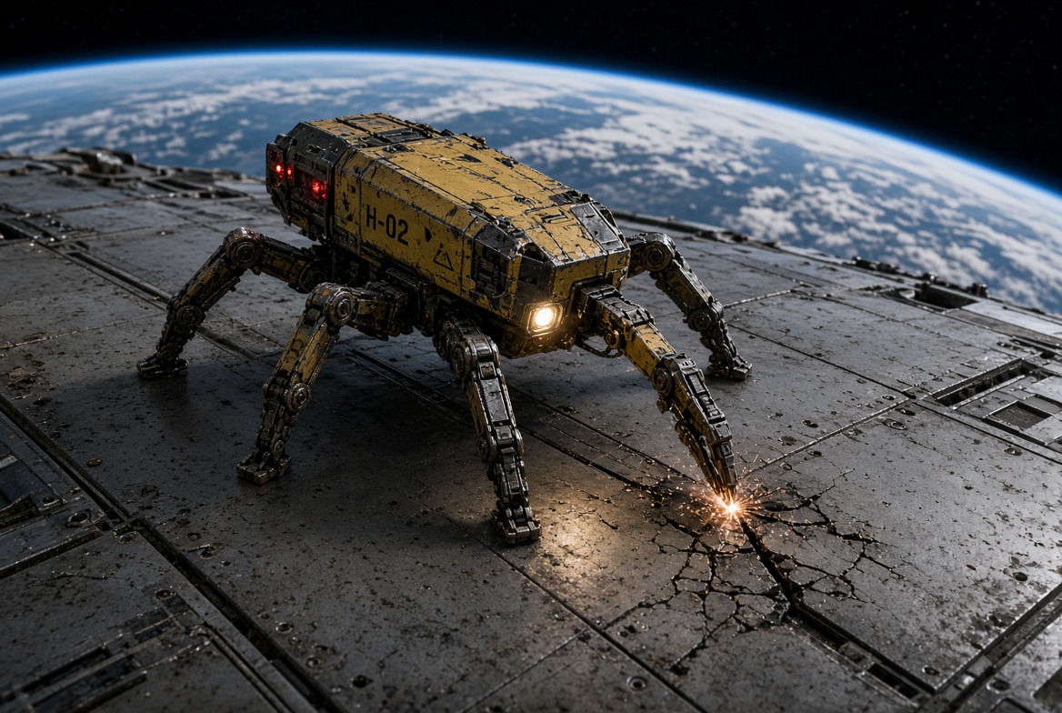 Spider Series exterior maintenance platform in orbit